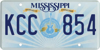 MS license plate KCC854