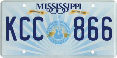 MS license plate KCC866