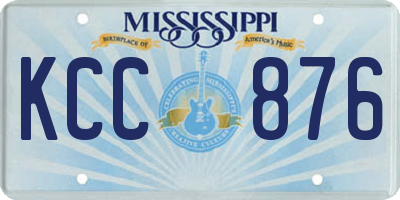 MS license plate KCC876