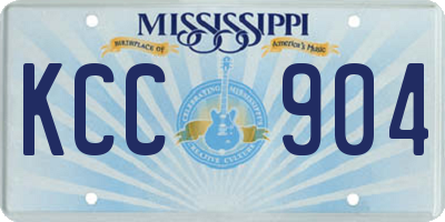 MS license plate KCC904