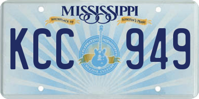 MS license plate KCC949
