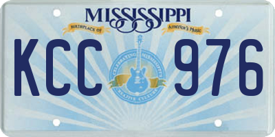 MS license plate KCC976