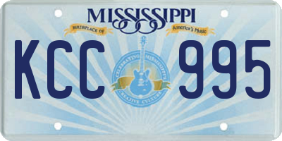 MS license plate KCC995