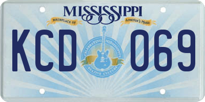 MS license plate KCD069