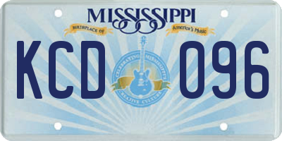MS license plate KCD096