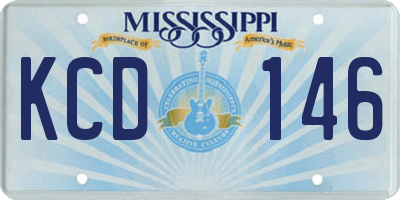 MS license plate KCD146