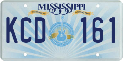 MS license plate KCD161