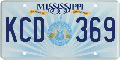 MS license plate KCD369