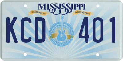 MS license plate KCD401