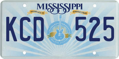 MS license plate KCD525