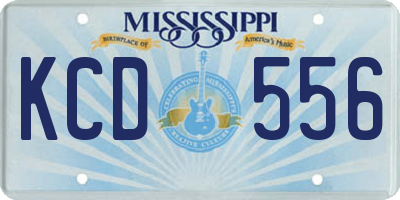MS license plate KCD556