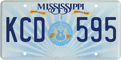 MS license plate KCD595