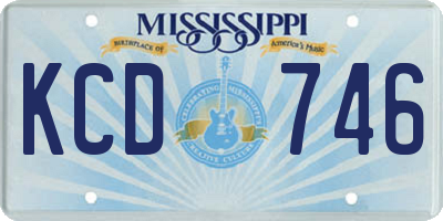 MS license plate KCD746