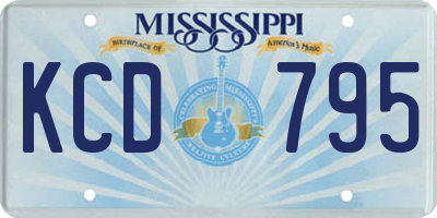 MS license plate KCD795