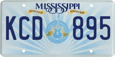 MS license plate KCD895