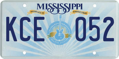 MS license plate KCE052