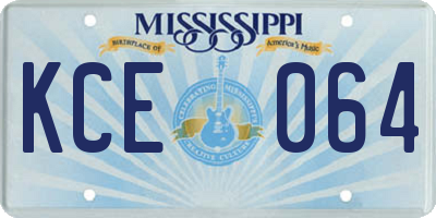 MS license plate KCE064