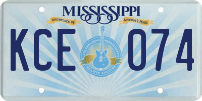 MS license plate KCE074