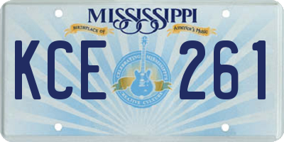 MS license plate KCE261