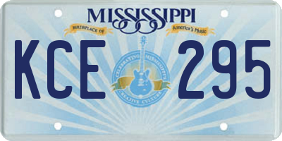 MS license plate KCE295