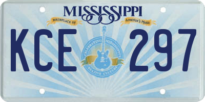 MS license plate KCE297