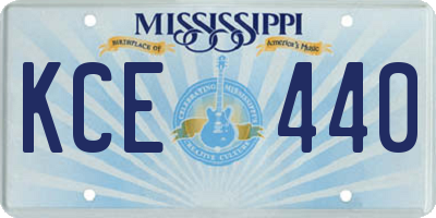 MS license plate KCE440