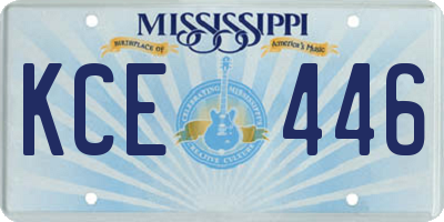 MS license plate KCE446