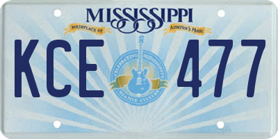 MS license plate KCE477