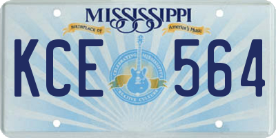 MS license plate KCE564