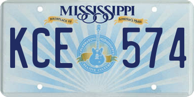MS license plate KCE574