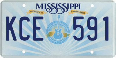 MS license plate KCE591