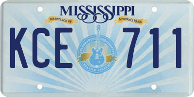 MS license plate KCE711