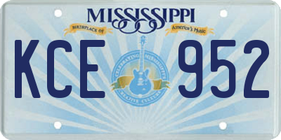 MS license plate KCE952