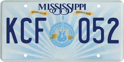MS license plate KCF052