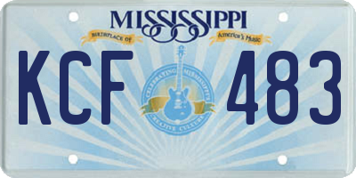 MS license plate KCF483