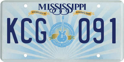 MS license plate KCG091