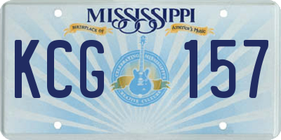MS license plate KCG157