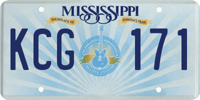 MS license plate KCG171