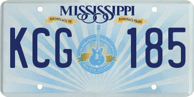 MS license plate KCG185
