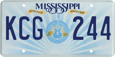 MS license plate KCG244