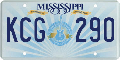 MS license plate KCG290