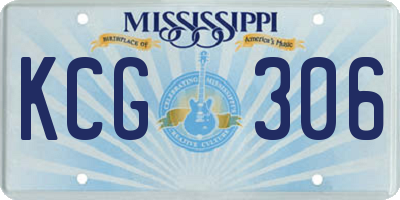 MS license plate KCG306