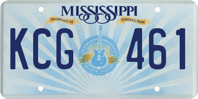MS license plate KCG461