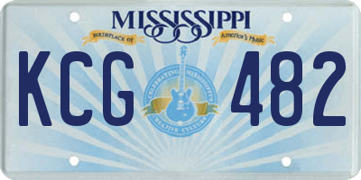 MS license plate KCG482