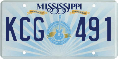 MS license plate KCG491