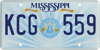 MS license plate KCG559