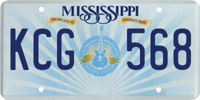 MS license plate KCG568