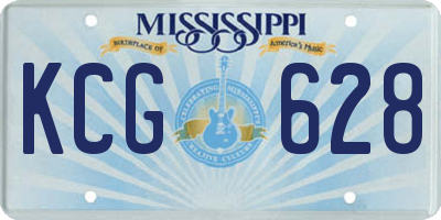 MS license plate KCG628