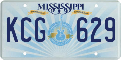 MS license plate KCG629