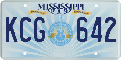 MS license plate KCG642